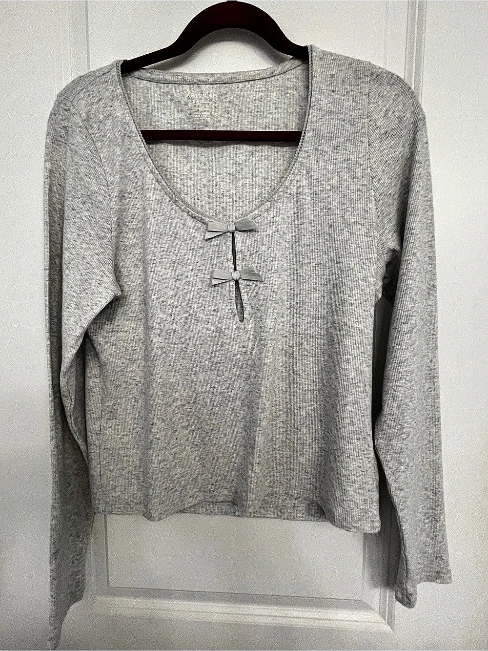 American Eagle Ribbed Long Sleeve Top Gray Size XL NWOT!